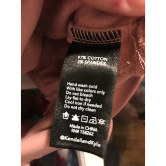 Women's Small Sweatshirt pullover Kendall + Kylie cropped with beads tie back - Picture 4 of 4